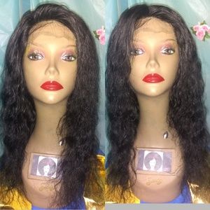18" Brazilian loose deep water wave human hair wig